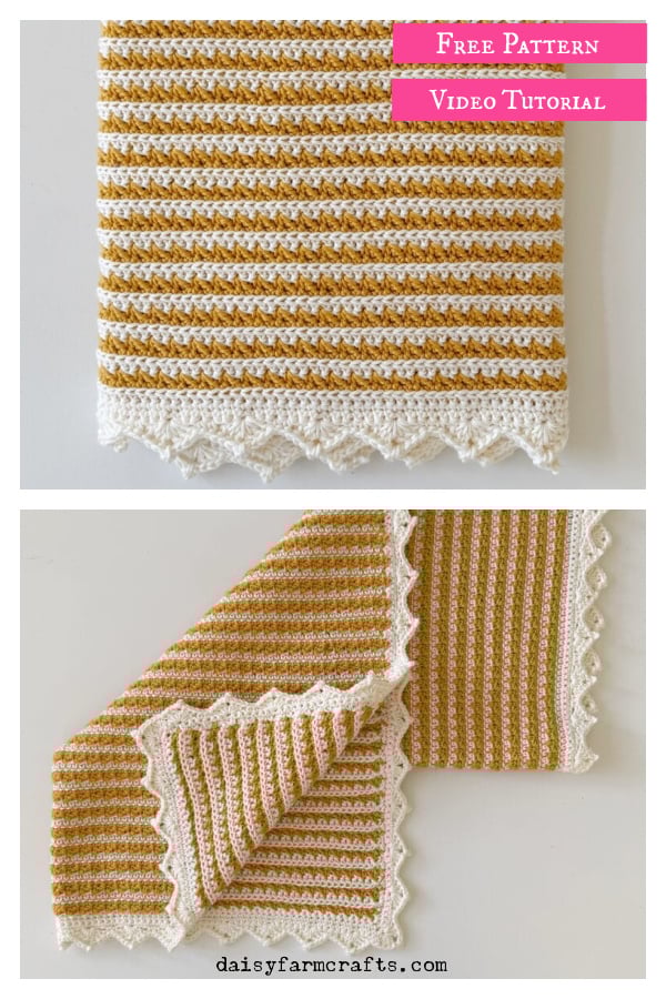 Cottage Lace Blanket Free Crochet Pattern and Video Tutorial