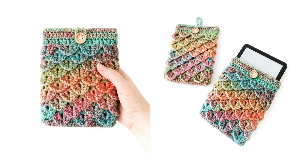 Dragon Scale Kindle Sleeve Free Crochet Pattern