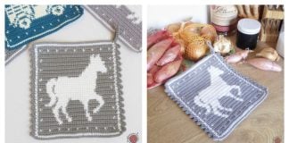Horse Potholder Free Crochet Pattern