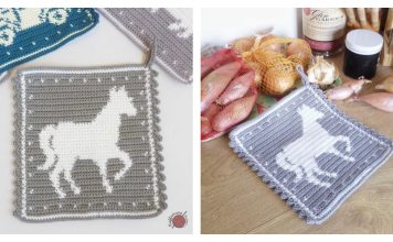 Horse Potholder Free Crochet Pattern