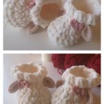 Lamb Baby Slippers Free Crochet Pattern and Video Tutorial