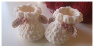 Lamb Baby Slippers Free Crochet Pattern and Video Tutorial