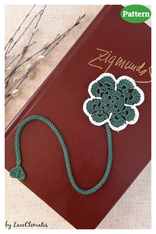 Lucky Clover Bookmark Crochet Pattern