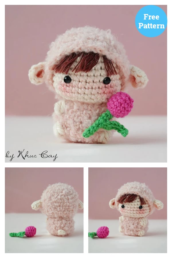 Mini Lamb Amigurumi Free Crochet Pattern