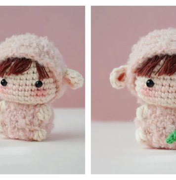 Mini Lamb Amigurumi Free Crochet Pattern