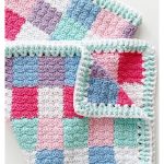 Patchwork Gingham Blanket Free Crochet Pattern and Video Tutorial