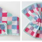 Patchwork Gingham Blanket Free Crochet Pattern and Video Tutorial