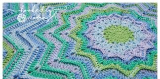 Ridged Round Ripple Blanket Free Crochet Pattern and Video Tutorial