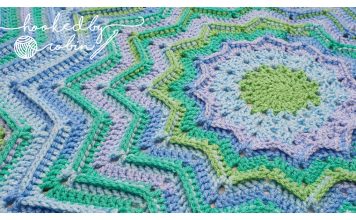 Ridged Round Ripple Blanket Free Crochet Pattern and Video Tutorial