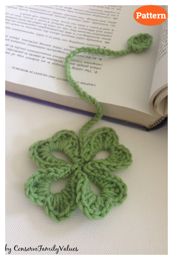 Shamrock Bookmark Crochet Pattern