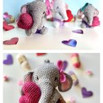 Sweet Pea Valentine Elephant Amigurumi Free Crochet Pattern