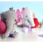 Sweet Pea Valentine Elephant Amigurumi Free Crochet Pattern
