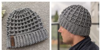 Waffle Hat for Men Free Crochet Pattern