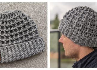 Waffle Hat for Men Free Crochet Pattern Waffle Hat for Men Free Crochet Pattern