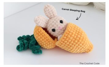 Amigurumi Bunny in Carrot Sleeping Bag Crochet Pattern