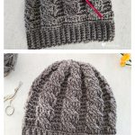 Crossed Cable Beanie Free Crochet Pattern