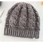 Crossed Cable Beanie Free Crochet Pattern
