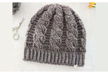 Crossed Cable Beanie Free Crochet Pattern