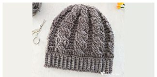 Crossed Cable Beanie Free Crochet Pattern