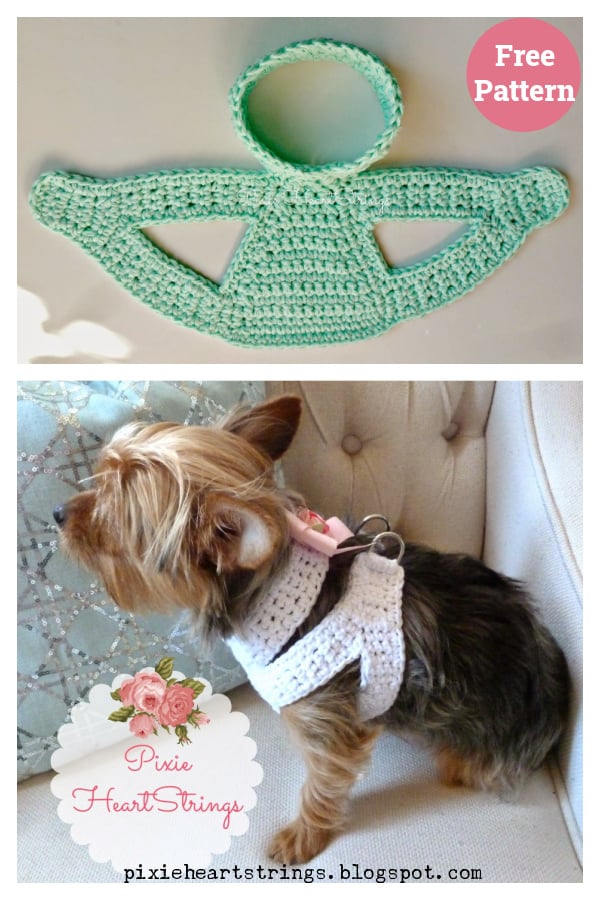 Dog Harness for Tiny Dog Free Crochet Pattern