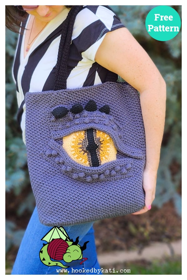 Dragon Eye Tote Bag Free Crochet Pattern