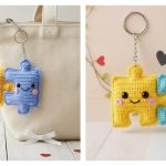 Love Puzzle Piece Keychain Crochet Pattern