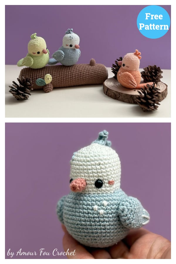 Spring Birds Amigurumi Free Crochet Pattern