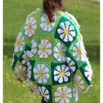 Vintage Retro Daisy Granny Square Cardigan Free Crochet Pattern