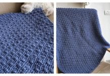 C2C Moss Stitch Blanket Free Crochet Pattern and Video Tutorial