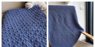 C2C Moss Stitch Blanket Free Crochet Pattern and Video Tutorial