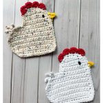 Chicken Coaster Free Crochet Pattern