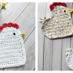 Chicken Coaster Free Crochet Pattern