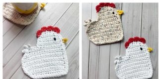 Chicken Coaster Free Crochet Pattern