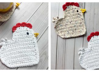 Chicken Coaster Free Crochet Pattern
