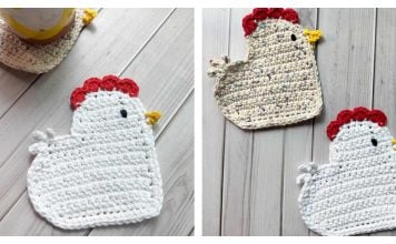 Chicken Coaster Free Crochet Pattern