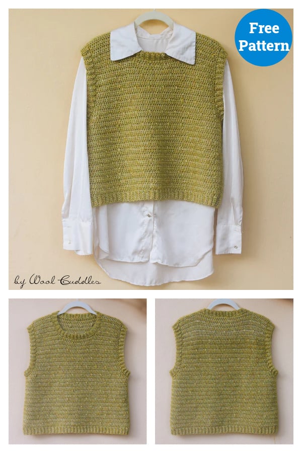 Cotton Candy Dot Slipover Free Crochet Pattern