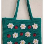 Daisies and Lady Bugs Bag Free Crochet Pattern and Video Tutorial