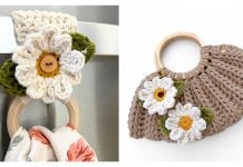 Daisy Flower Appliqué Free Crochet Pattern and Video Tutorial