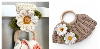 Daisy Flower Appliqué Free Crochet Pattern and Video Tutorial