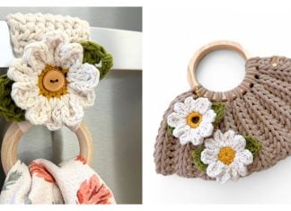 Daisy Flower Appliqué Free Crochet Pattern and Video Tutorial