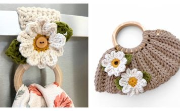 Daisy Flower Appliqué Free Crochet Pattern and Video Tutorial