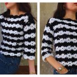 Easy Flower Sweater Free Crochet Pattern and Video tutorial