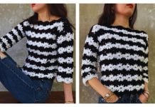 Easy Flower Sweater Free Crochet Pattern and Video tutorial