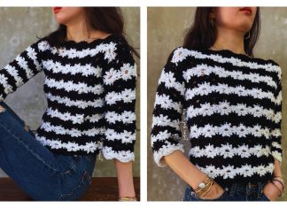 Easy Flower Sweater Free Crochet Pattern and Video tutorial