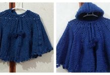 Girls Hooded Poncho Free Pattern and Video Tutorial