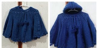Girls Hooded Poncho Free Pattern and Video Tutorial