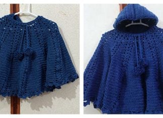 Girls Hooded Poncho Free Pattern and Video Tutorial Girls Hooded Poncho Free Pattern and Video Tutorial