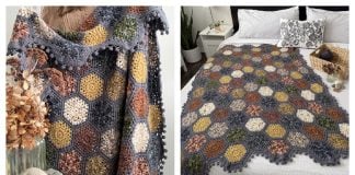 Hygge Burst Hexie Blanket Free Crochet Pattern