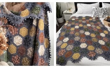 Hygge Burst Hexie Blanket Free Crochet Pattern