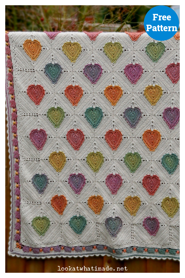 Little Love Notes Blanket Free Crochet Pattern